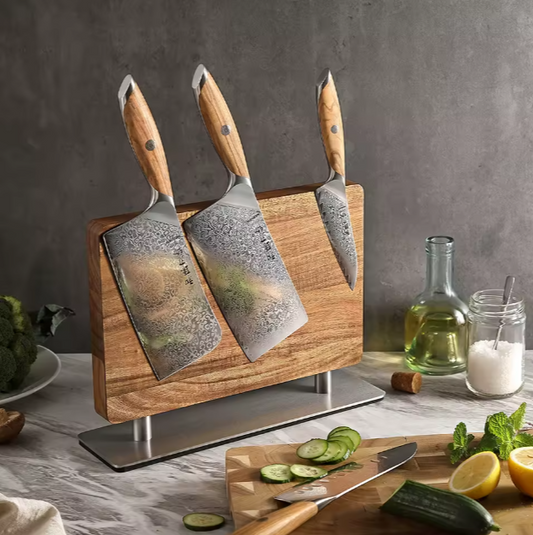 Magnetisk Knivstander – Akacie (Stille Stand)
