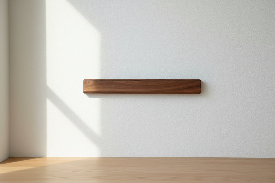 Magnetisk knivlist i akacietræ, 50 cm med slibesten