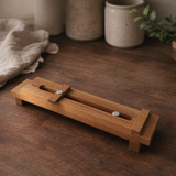 Grindstone Holder – Acacia (Foot Mounted)