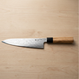 Damascus Chef Knife 21.5 cm - Olive Wood
